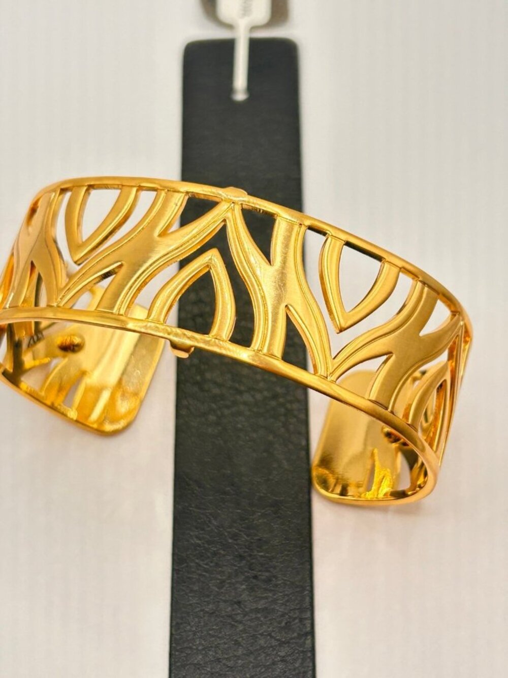 Brighton Christo Moscow Narrow Cuff Bracelet   NWoutlet tag  Gold w/strap  #42